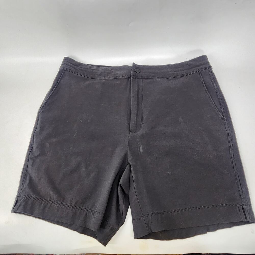 VRST Flat Front Mens Tech Shorts Black Size 34 Drawstring Waist Outdoor Hiking